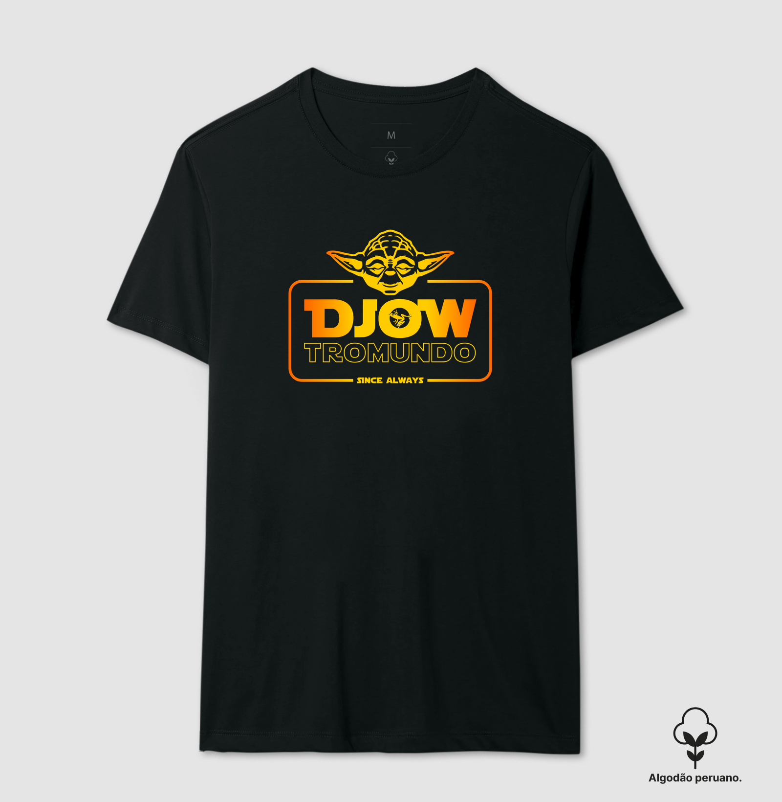 DJOWTROMUNDO® — YODA - Camiseta Algodão Peruano