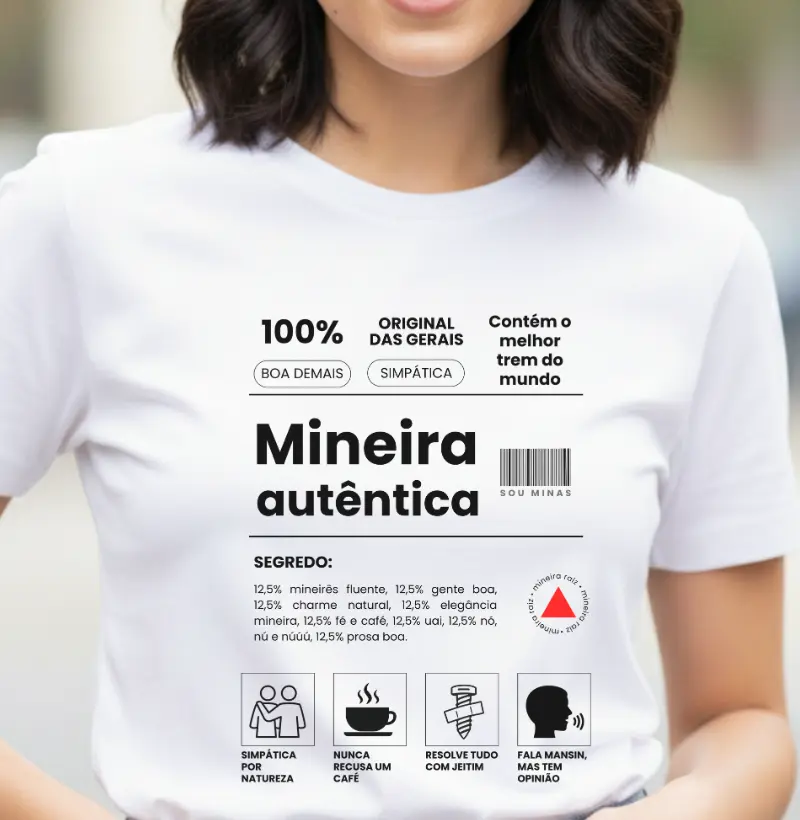 Camiseta Orgulho Mineiro | Rótulo 100% Mineira