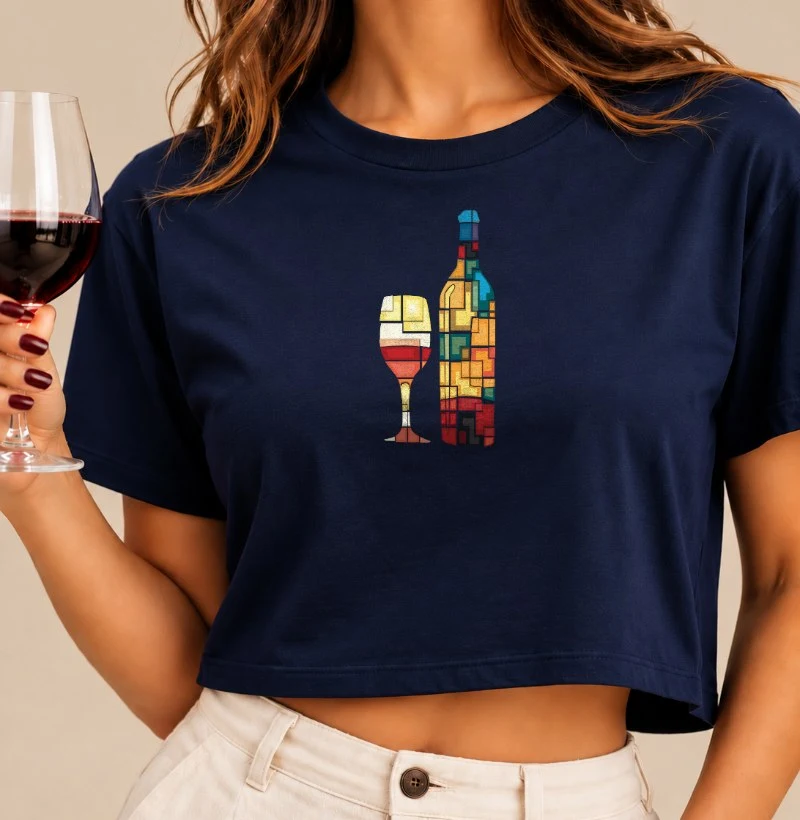 Camiseta A Arte do Vinho - Cropped