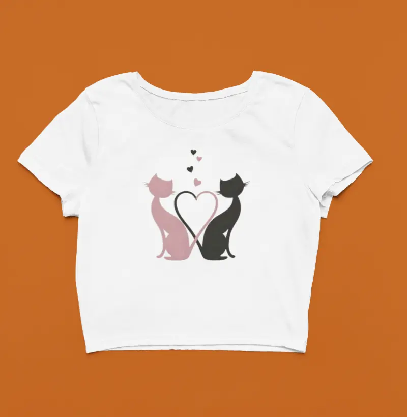 Cropped Gatinho Coração