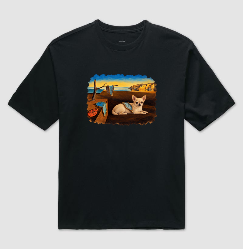 Salvador Dalí Versão Cachorro - Camiseta Oversized