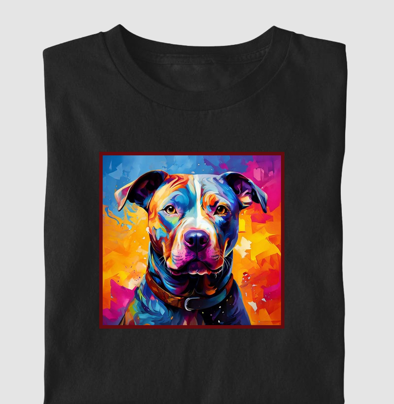 Pintura de tela Pitbull colorido