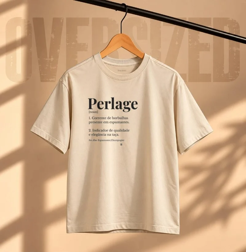 Camiseta Oversized Perlage — Wine Dictionary - Camiseta Oversized