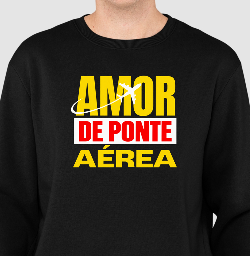 Suéter amor de ponte aérea