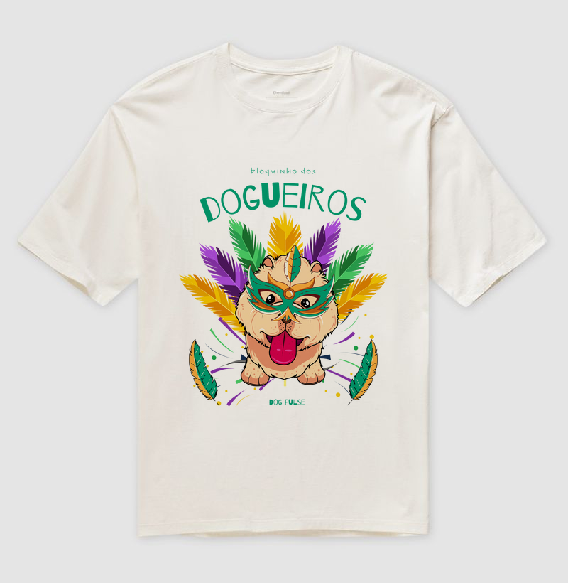 Camiseta Oversized Dog Pulse - Bloquinho dos Dogueiros - Samba no Rabo