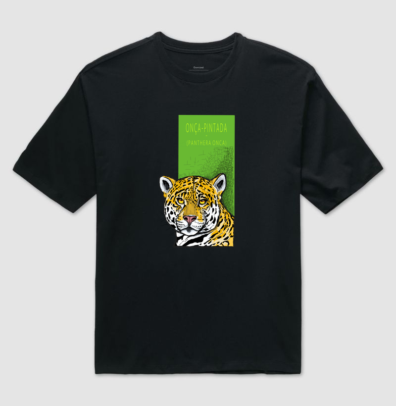 Camiseta Oversized Onça-Pintada - Camiseta Oversized