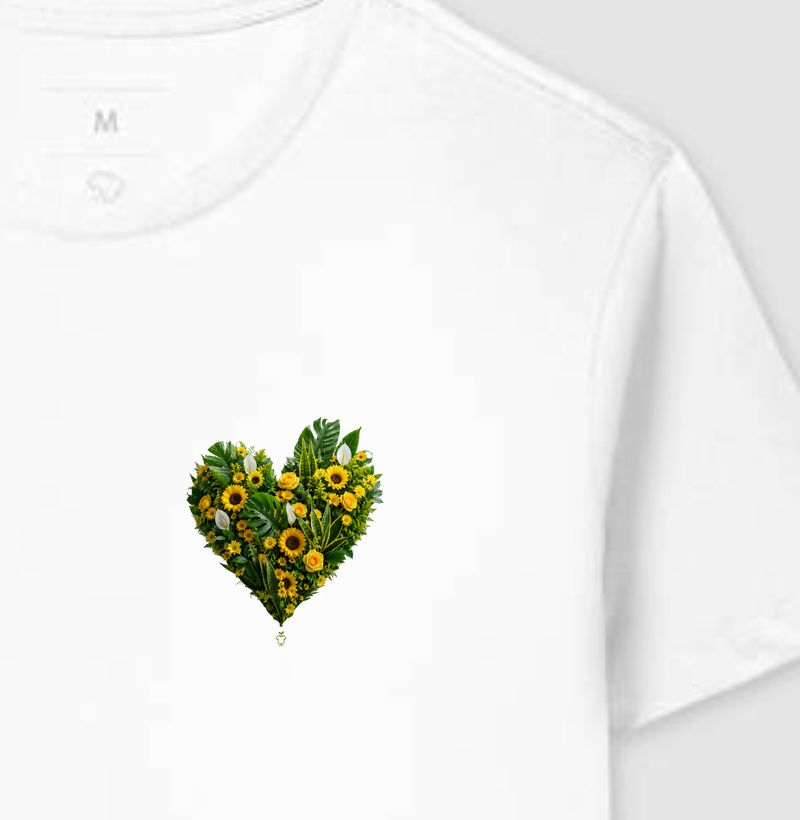 Coração verde e amarelo