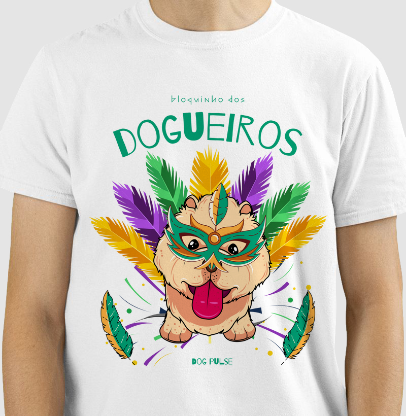 Camiseta Dog Pulse - Bloquinho dos Dogueiros - Samba no Rabo