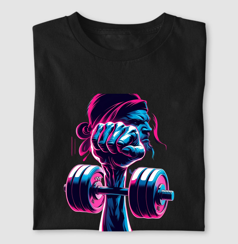 Punho Fechado segurando halter