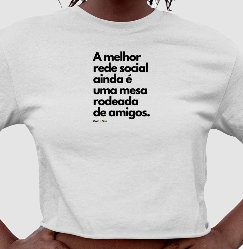 Camiseta Cropped Rede Social