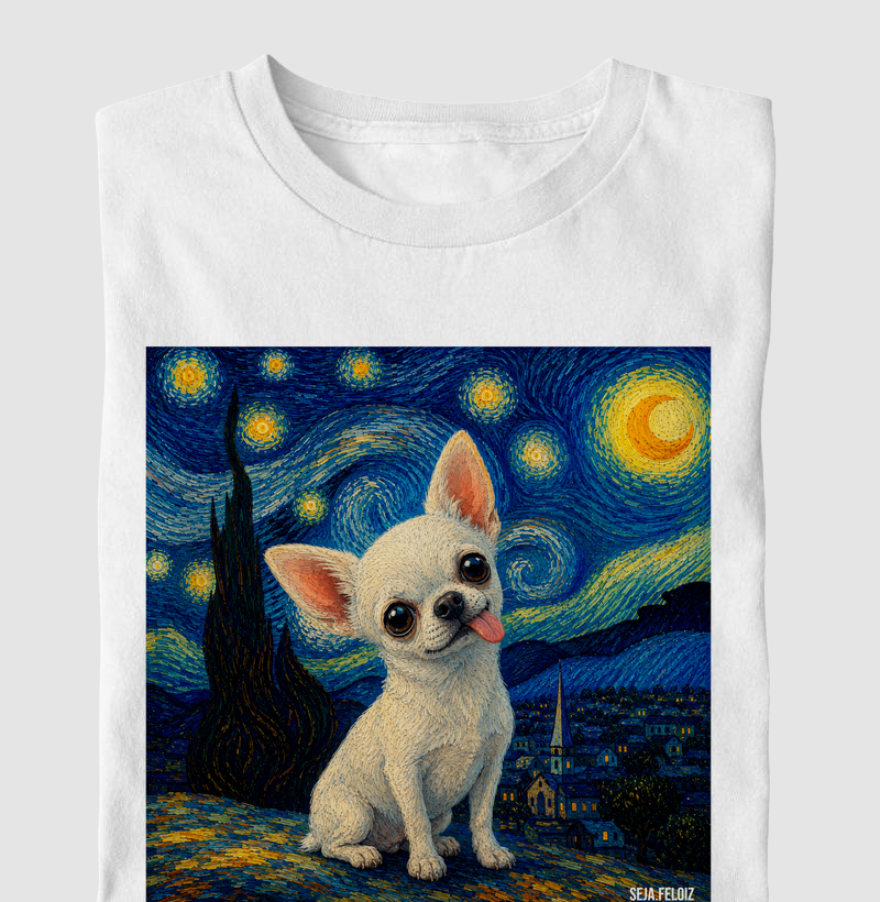 Chihuahua Estrelado 🌙✨🐾 - Camiseta Infantil