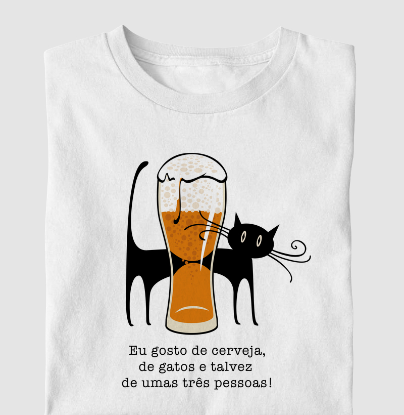 Gosto de cerveja, de gatos e talvez de umas três pessoas