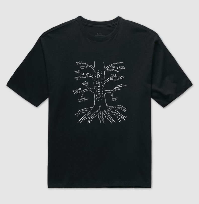 Árvore Genealógica Blues - Camiseta Oversized