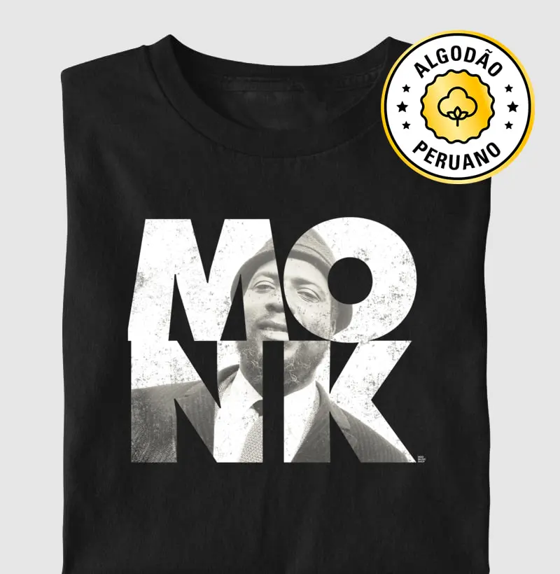 Monk Design Vintage - Camiseta Algodão Peruano