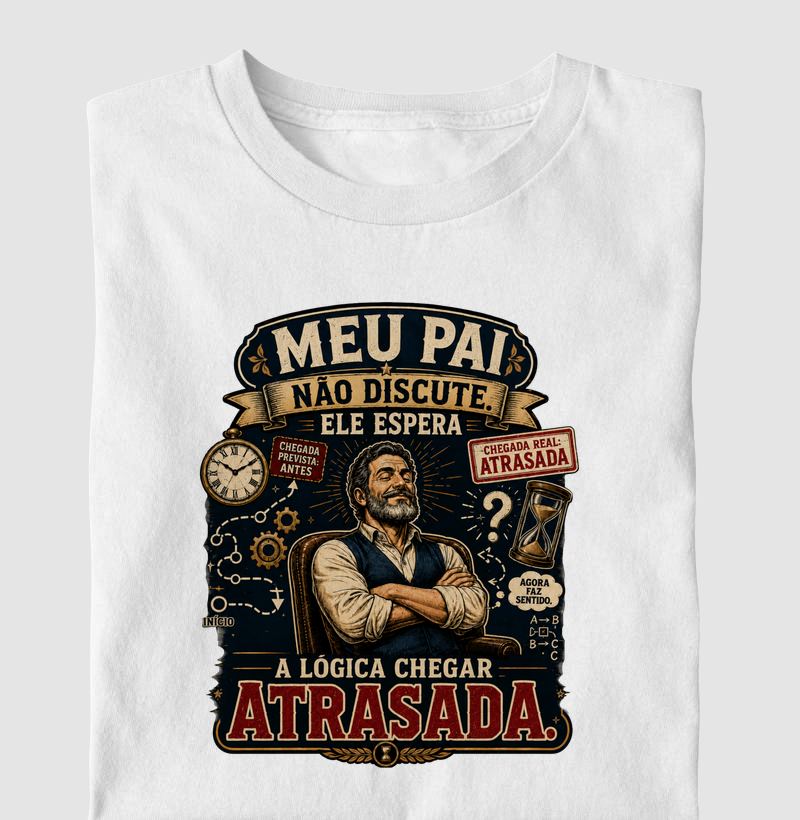 Meu Pai Não Discute. Ele Espera a Lógica Chegar Atrasada.