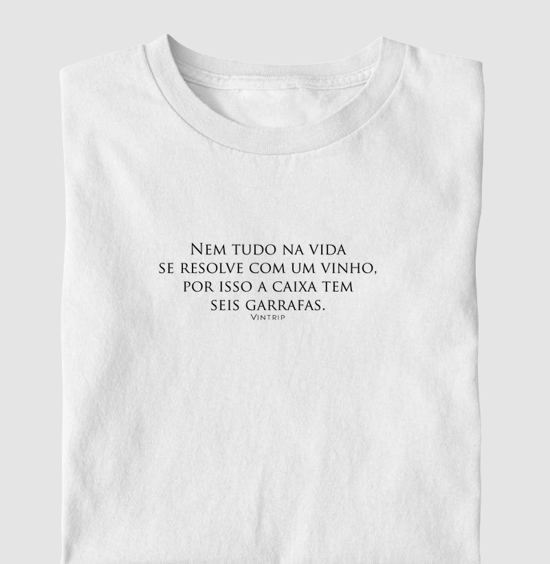 Nem tudo na vida se resolve com um vinho, por isso a caixa tem seis garrafas.