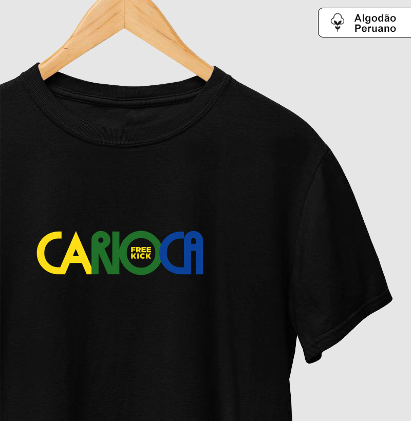 CAMISETA ALGODÃO PERUANO FREE KICK CARIOCA