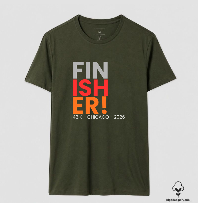 Camiseta Algodão Peruano - Finisher 42K Chicago