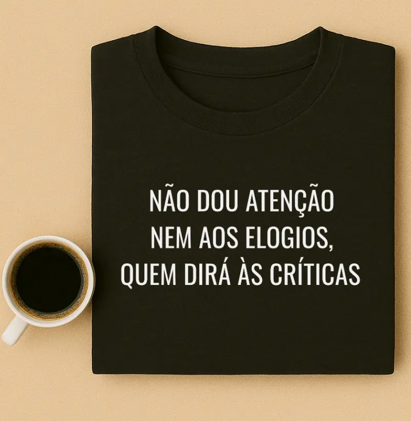 Não dou Atenção nem aos elogios, quem dirá às críticas