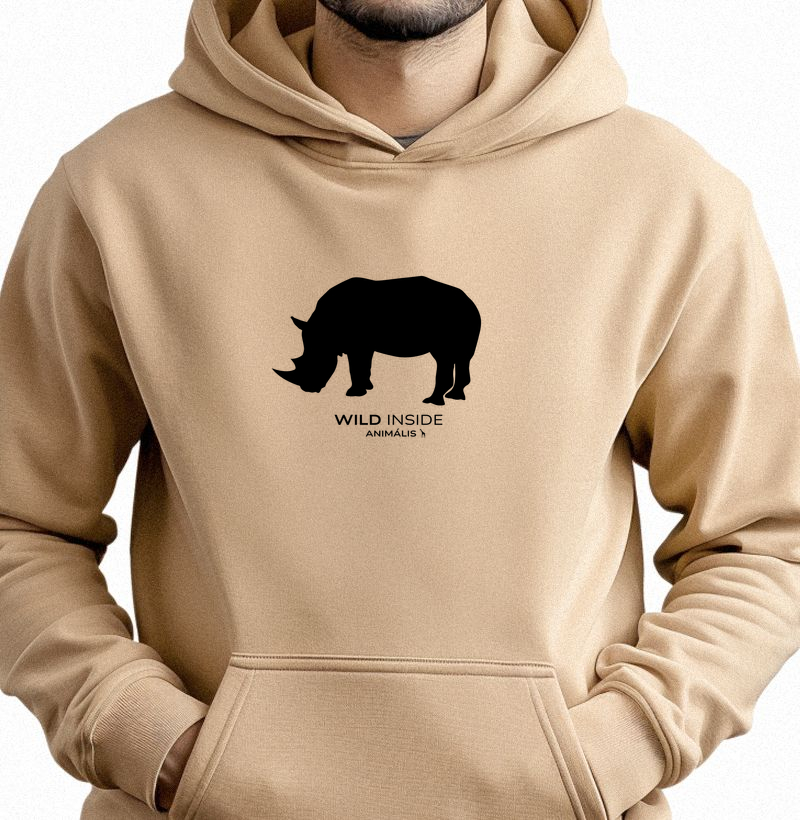 Hoodie Moletom Rinocerontes 100% Algodão
