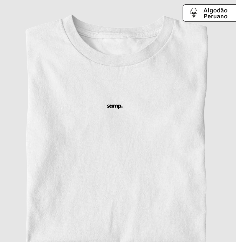 Camiseta Algodão Peruano Logo Central
