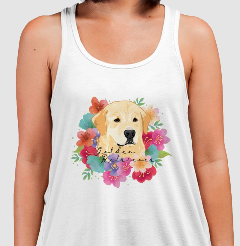 Golden Retriever Floral