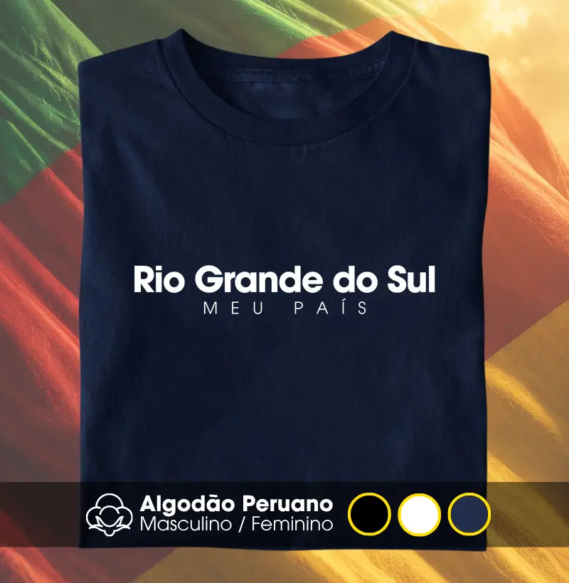 RS meu país - Camiseta Algodão Peruano