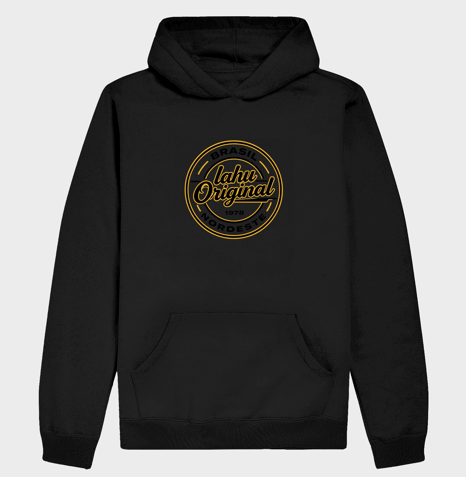 🔥 Essa estampa é um verdadeiro ícone de identidade e orgulho regional! O design circular, com traços firmes e cores intensas — vermelho, amarelo e preto — transmite força, tradição e autenticidade. - Hoodie Moletom