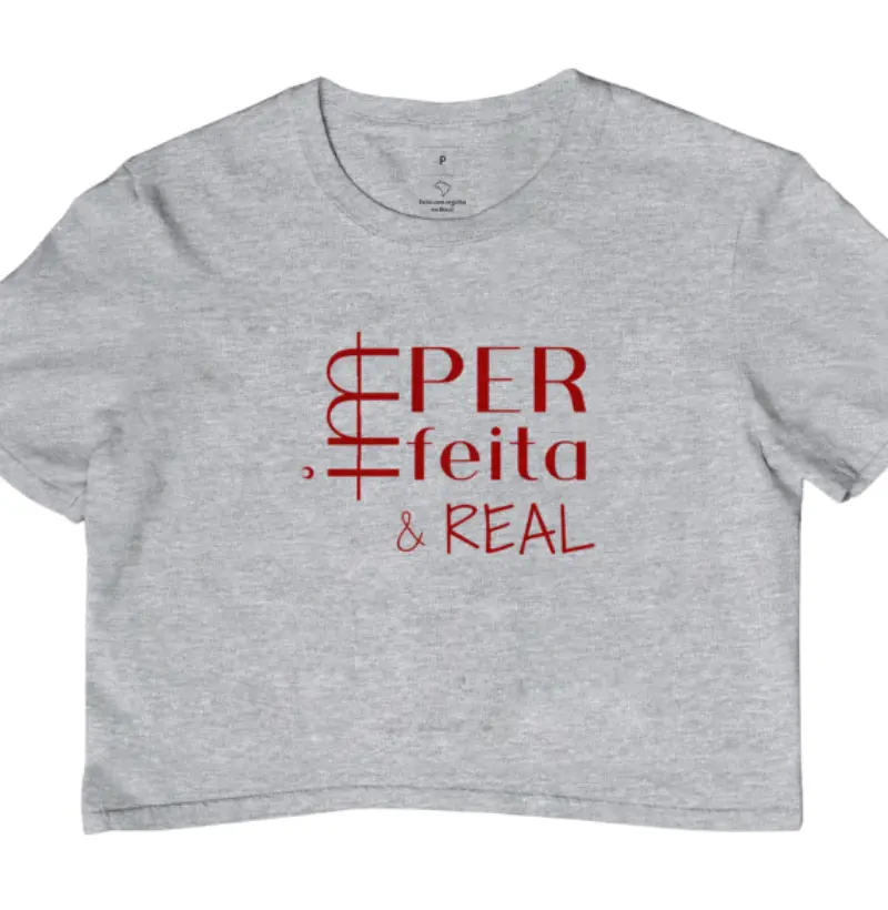Cropped IMperfeita & Real estampa vermelha