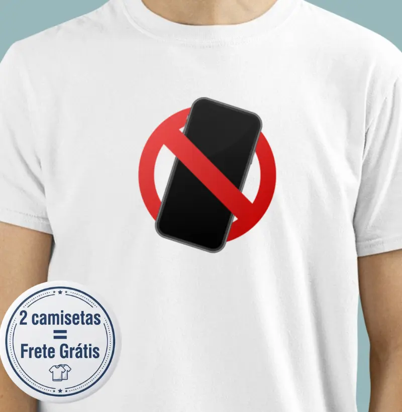 Proibido o uso do celular  - Camiseta