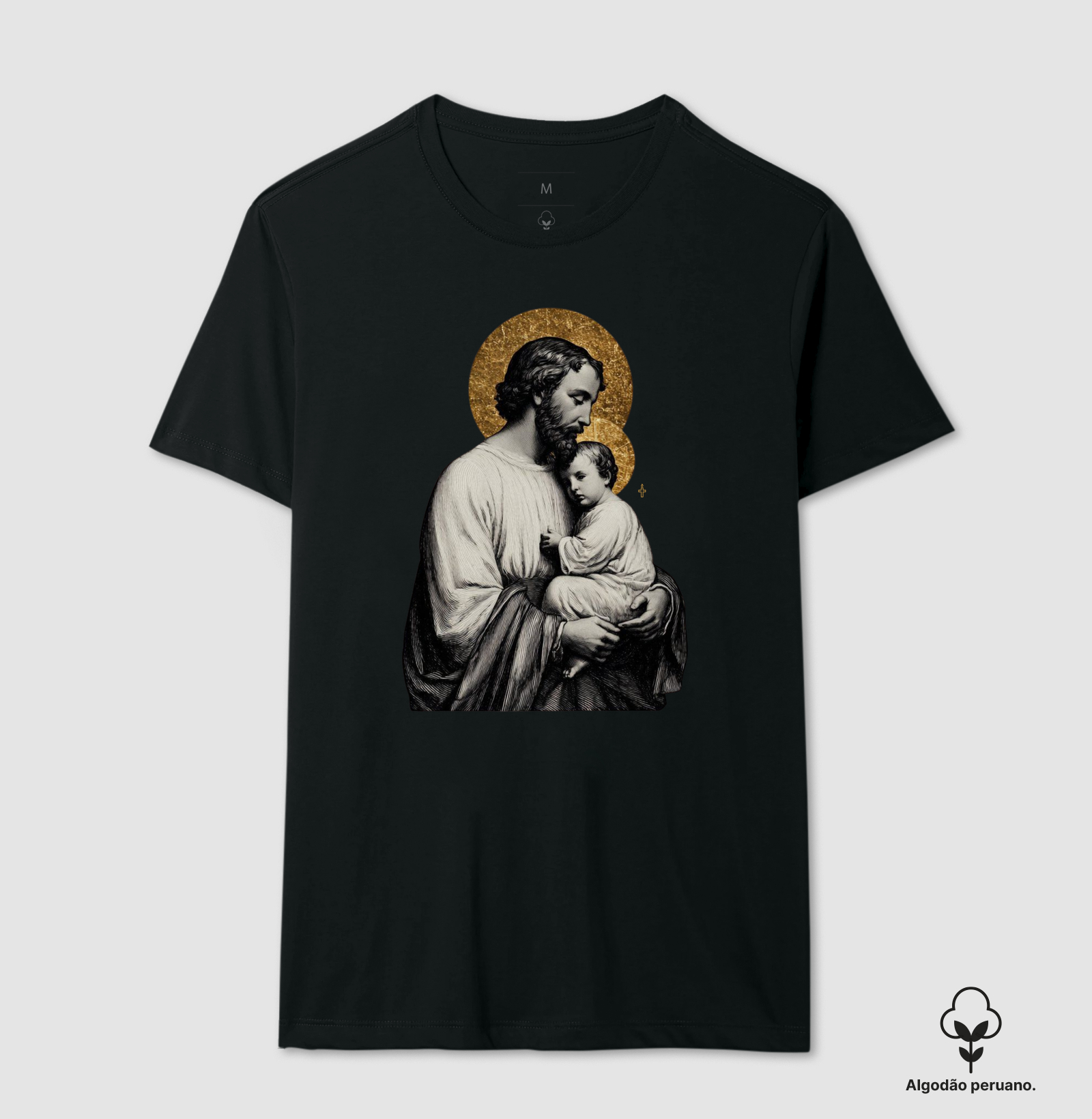 Camiseta São José com o Menino Jesus
