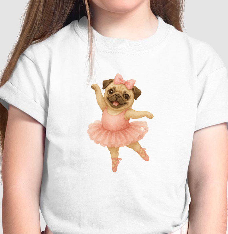 Pug Balet - Camiseta Infantil