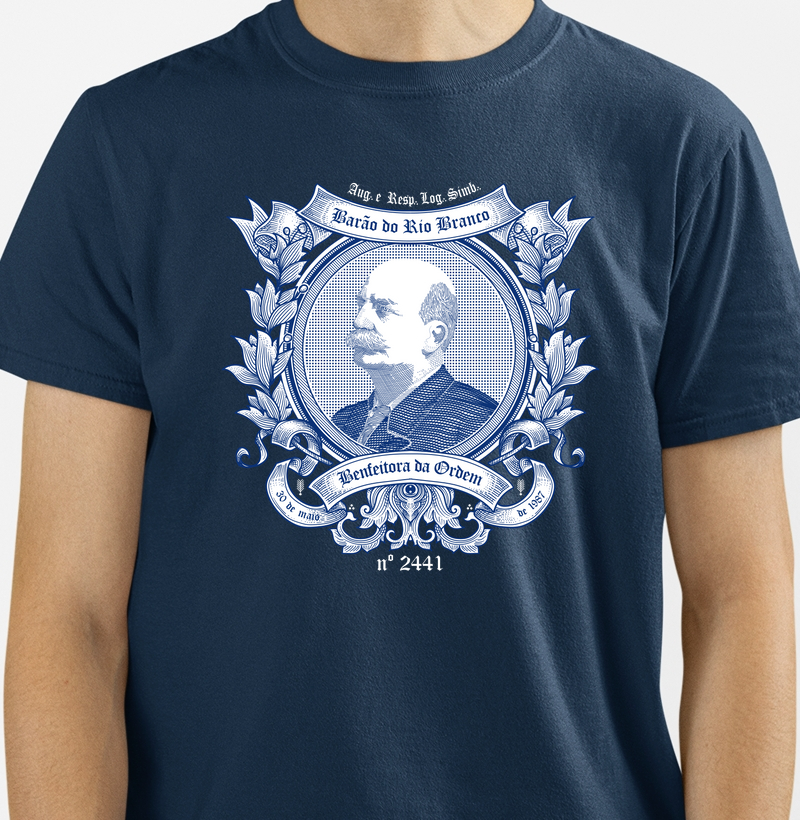 Camiseta exclusiva ARLS Barão do Rio Branco Nº 2441 - Benfeitora da Ordem