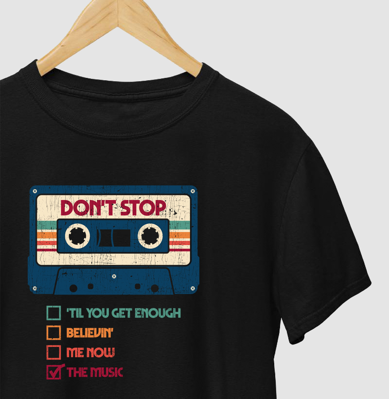 Camiseta Não Pare a Música
