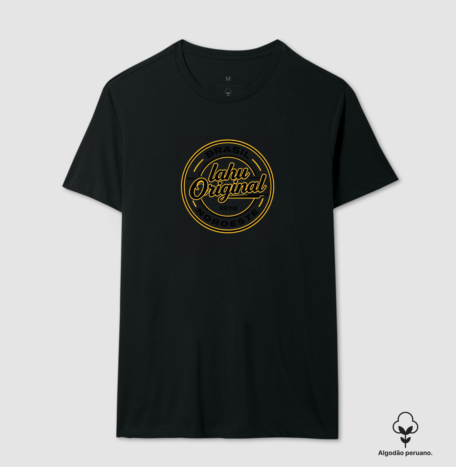 Mais que uma estampa: é um selo de autenticidade. Um designer clássico e atemporal, feito para durar e se destacar. - Camiseta Algodão Peruano