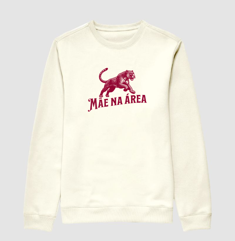 Suéter moletom Mãe na Área - Algodão Premium - ilustração vinho