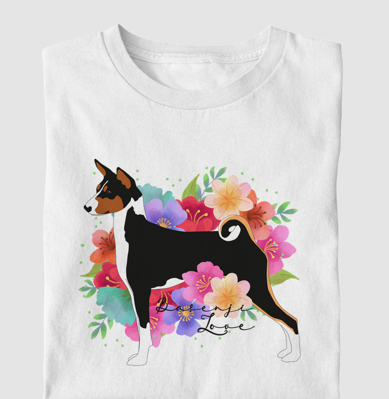 Basenji Floral Love