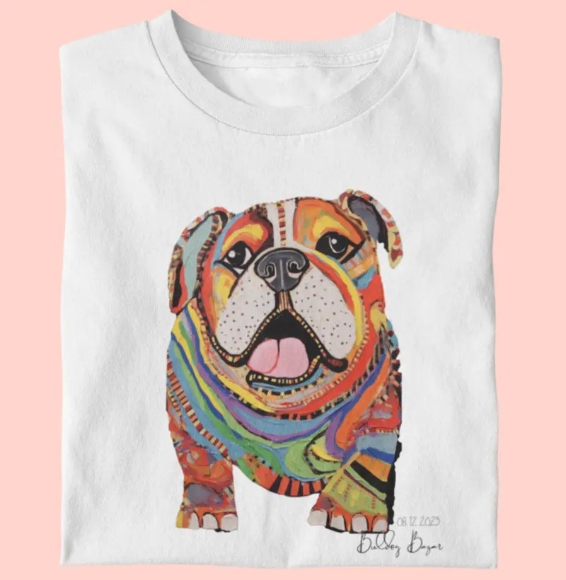 Camiseta Bulldog Ingles "Picasso Perdido"