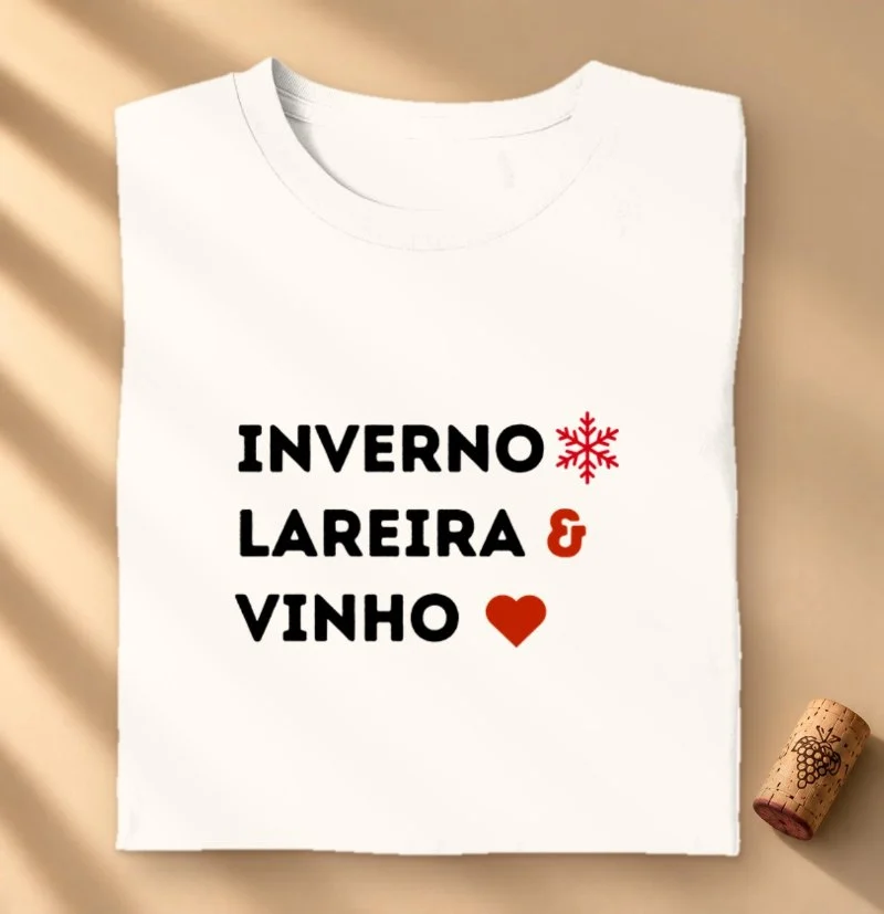 Camiseta Inverno e Vinho