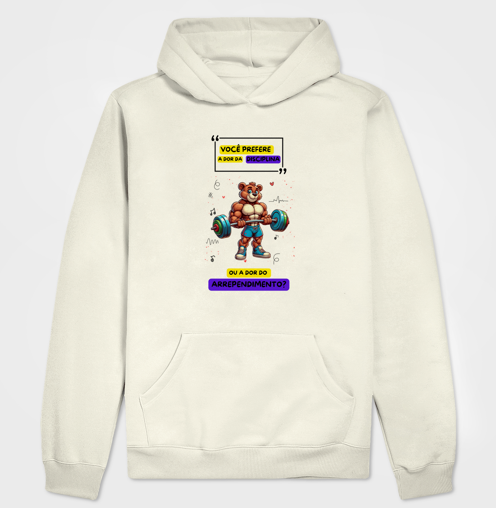 Urso Body Builder - Você prefere a dor da disciplina ou a dor do arrependimento?