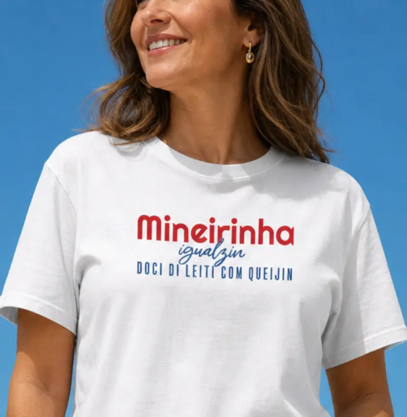 Mineirinha Igualzin Doci di Leiti com Queijin - Camiseta