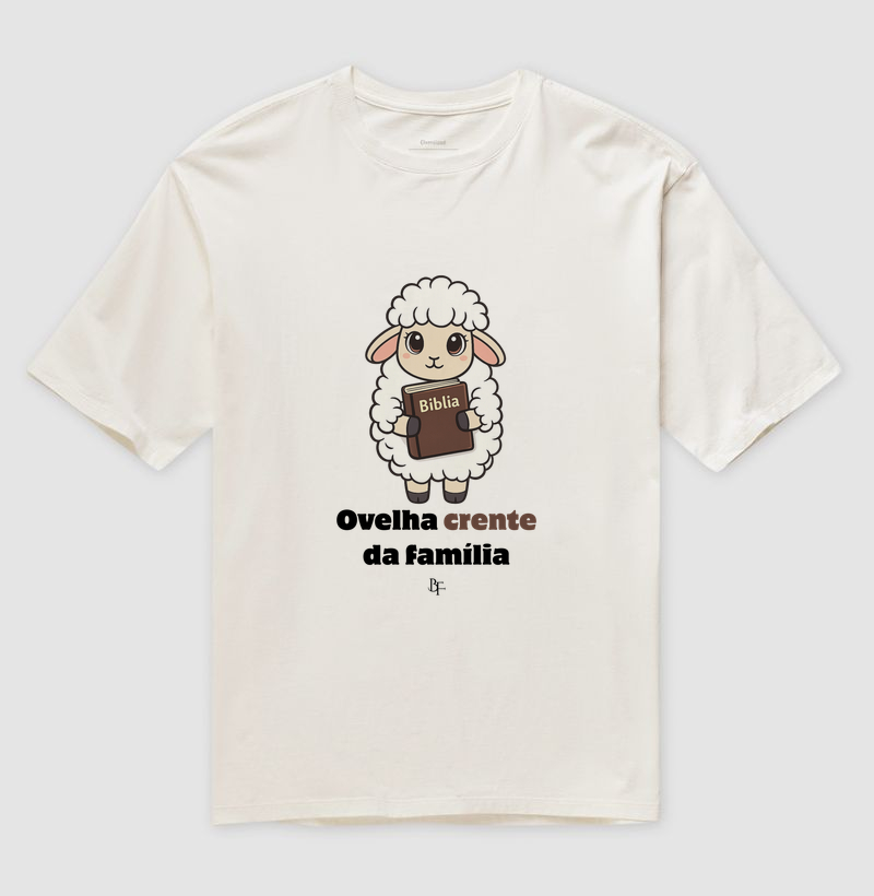 Ovelha crente da família - Camiseta Oversized
