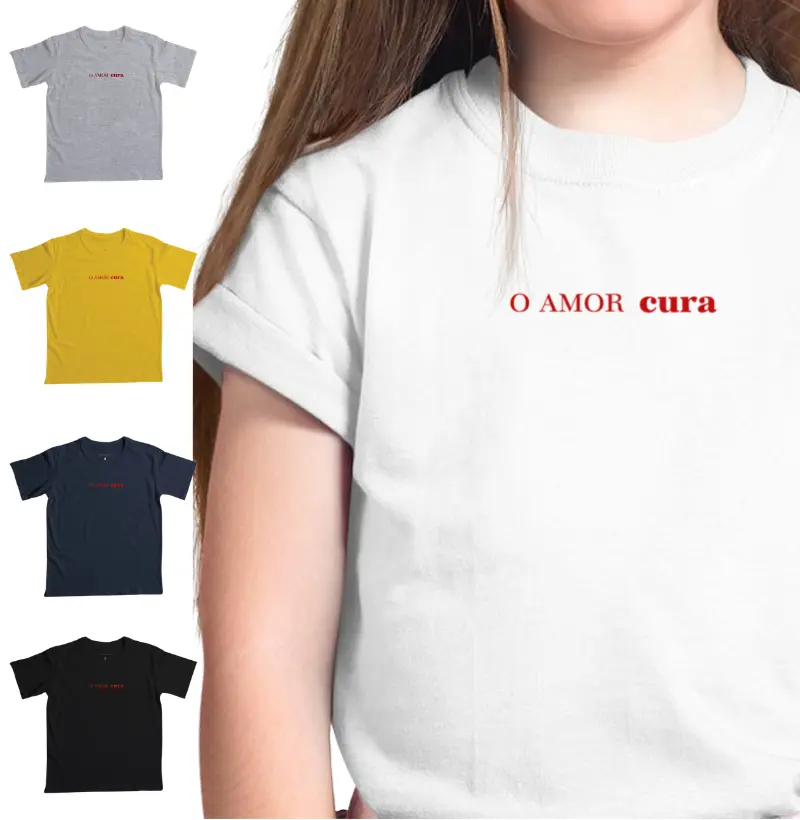O AMOR cura infantil - estampa vermelha