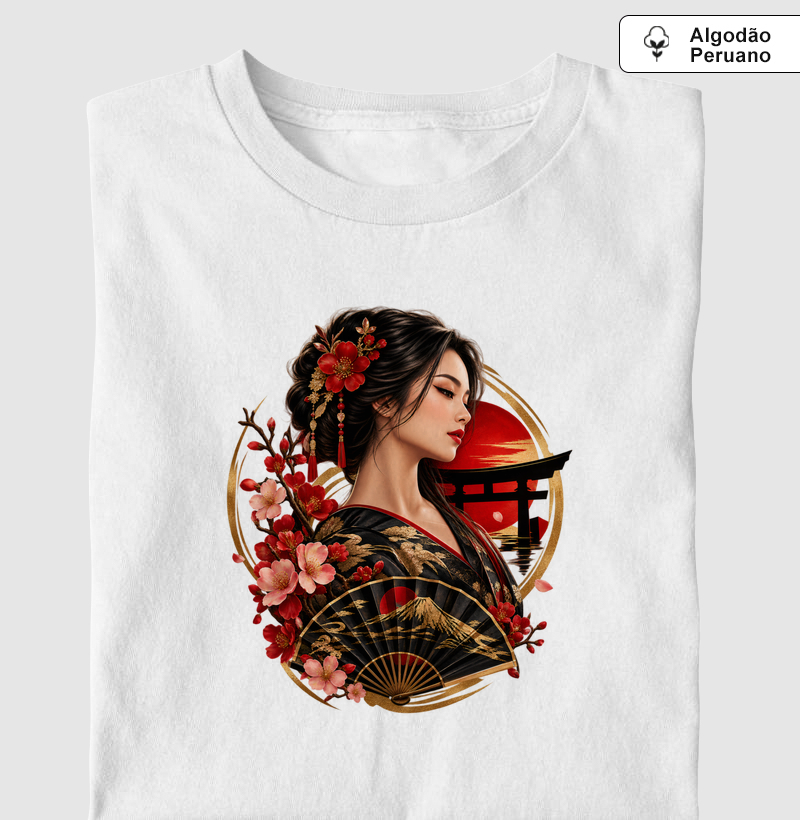 A Elegância da Alma Oriental - Camiseta Algodão Peruano