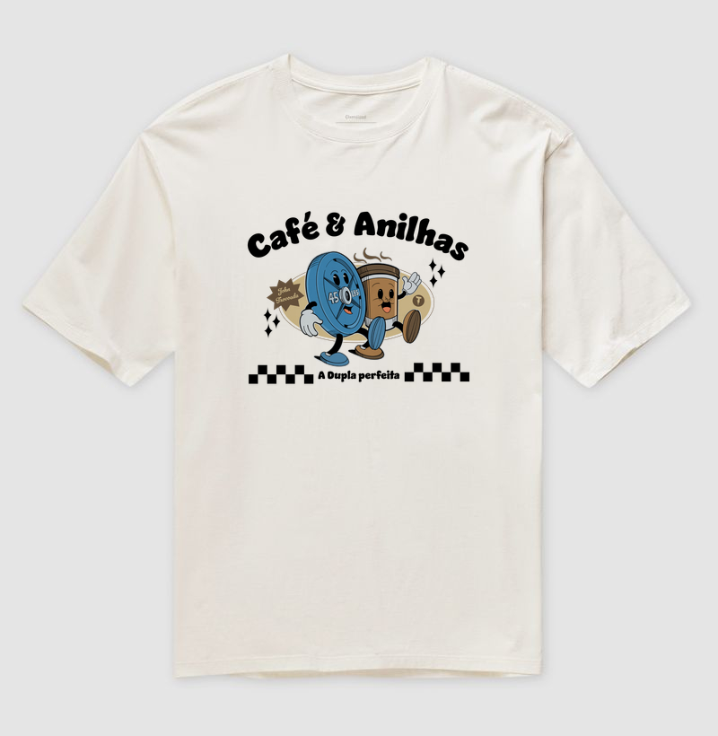 Camiseta  Oversized Café & Anilhas 