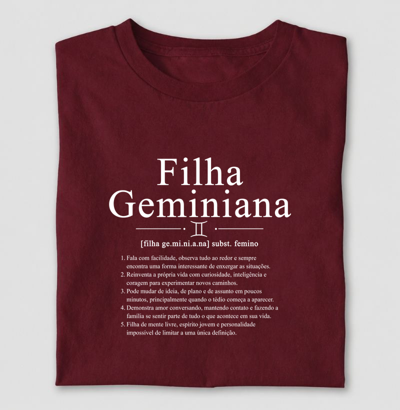 Filha geminiana (adulto) ♊