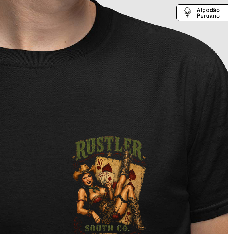 Camiseta Country Masculina Rustler Lucky Western South Co.