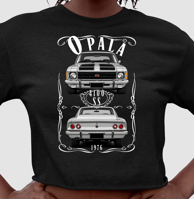 Camiseta cropped feminina Opala SS vintage