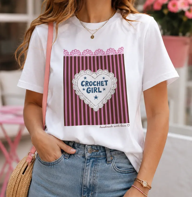 Camiseta Crochet Girl Renda