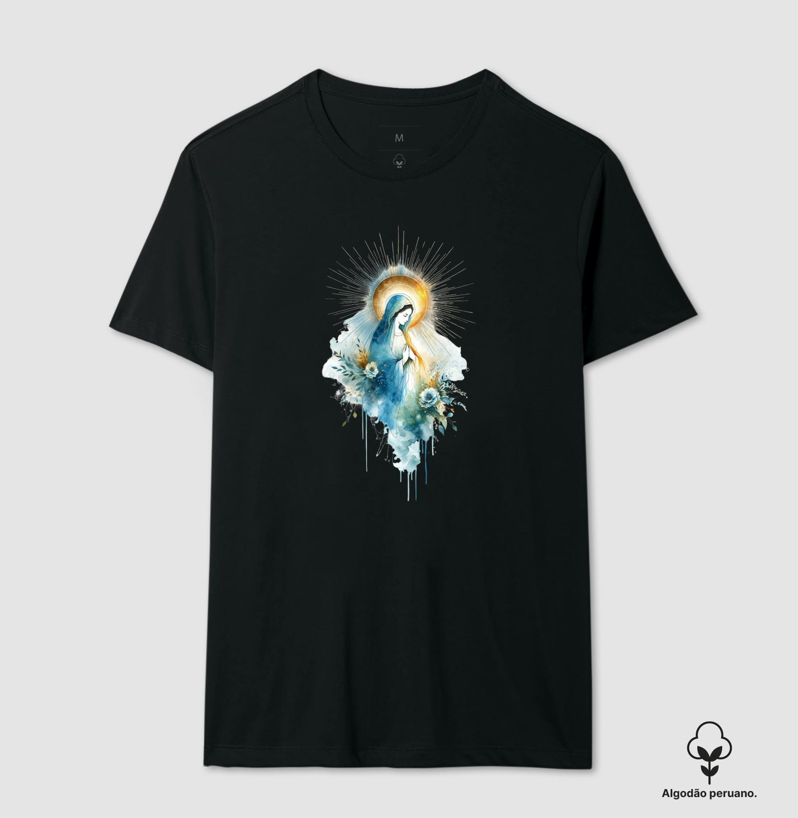 Camiseta Maria Santissíma - Camiseta Algodão Peruano